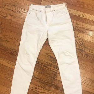 Everlane High Rise Skinny 30 Ankle White